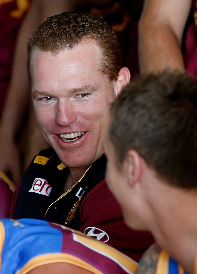AFL 2016 Media - Brisbane Team Photo Day BRISBANE, AUSTRALIA - FEBRUARY 26: Justin Leppitsch, Senior Coach of the Lions is seen during the Brisbane Lions official team photo day at The Gabba in Brisbane on February 26, 2016. (Photo by Justine Walker/AFL Media)